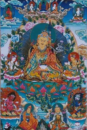 (image for) Guru Rinpoche with 8 Manifestions (Downloadable Photo)